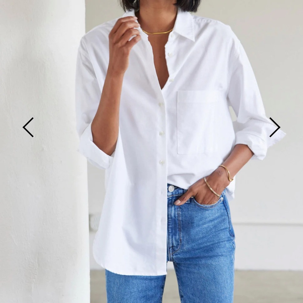 NWOT AYR The Deep End Oxford shirt white